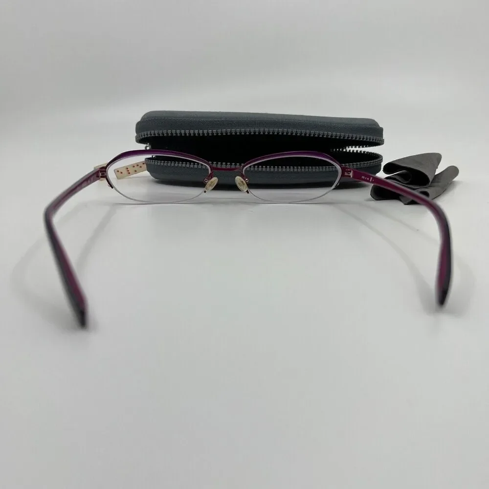 MIKLI M0626‎ Eyeglasses Half Rimless Frame Purple 52-17-134 H6410